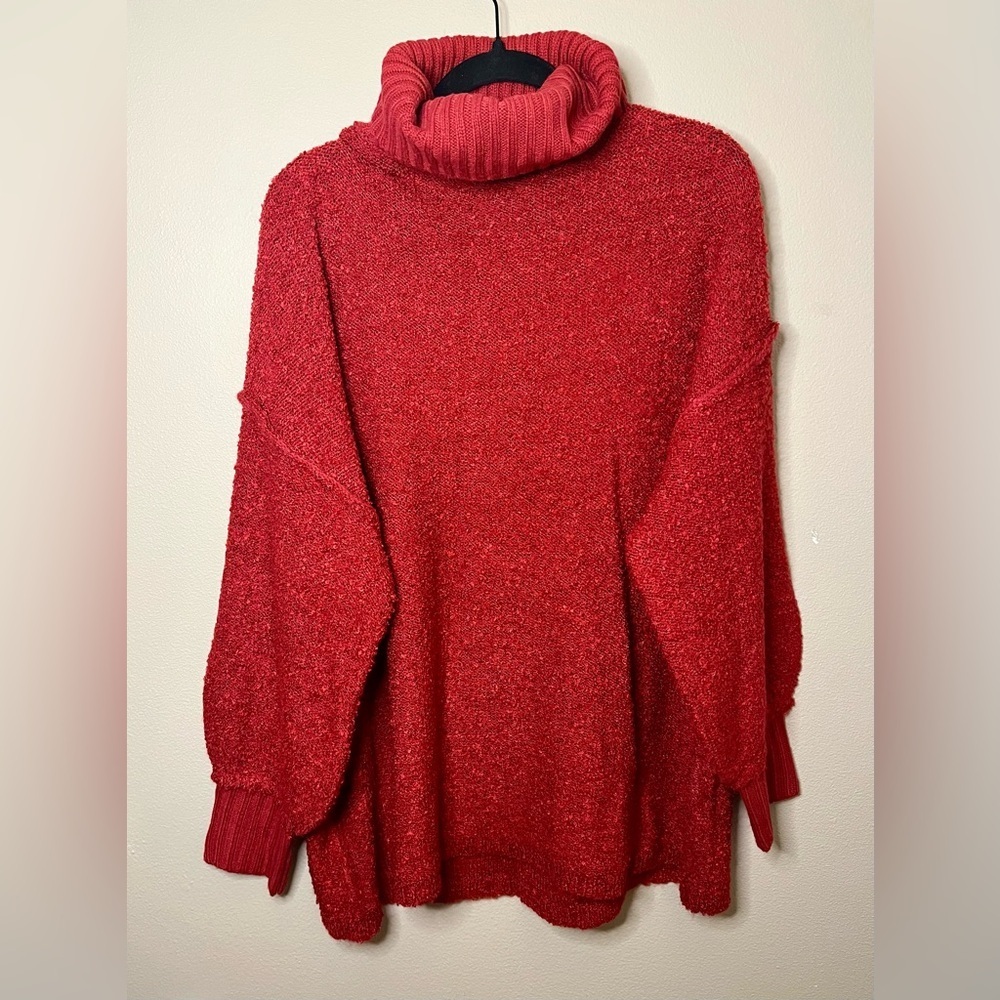 NWOT Pink Lily Vibrant Red Turtleneck Sweater